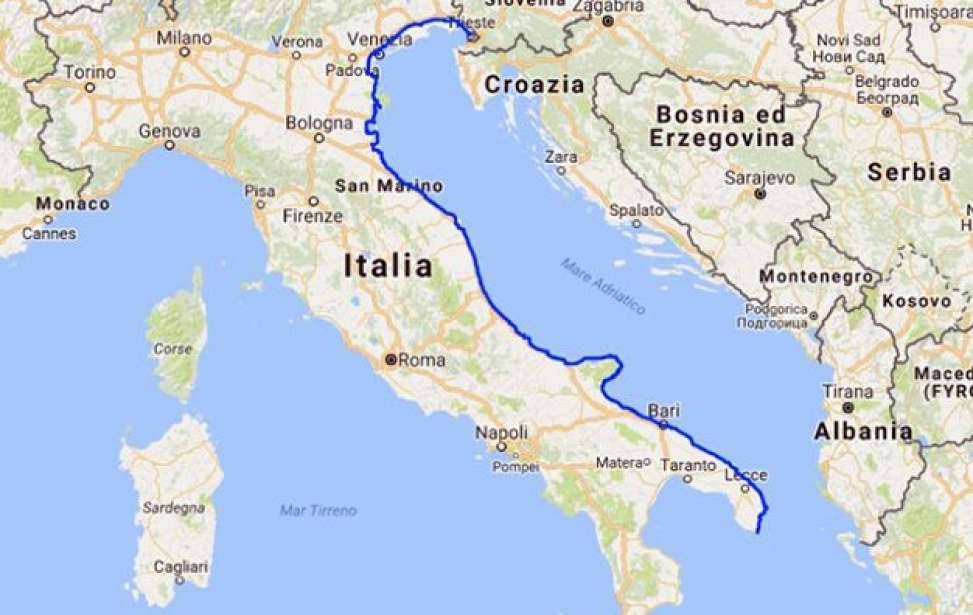 Bikers Rio pardo | Notícia | Itália anuncia ciclovia de 800 km entre o Vêneto e a Puglia