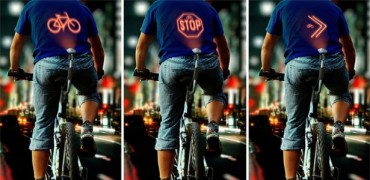 Bikers Rio Pardo | NOTÍCIAS | Para evitar acidentes, gadget projeta sinalização nas costas de ciclista
