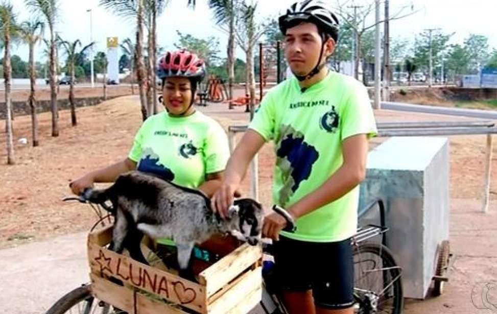 Bikers Rio pardo | SUA HISTÓRIA | Casal larga tudo e viaja pelo Brasil de bicicleta carregando cabrita de estimação