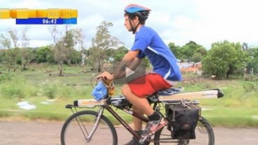 Bikers Rio Pardo | NOTÍCIAS | Jovem sai do RS com R$ 24 e viaja 7 mil km de bicicleta por três países